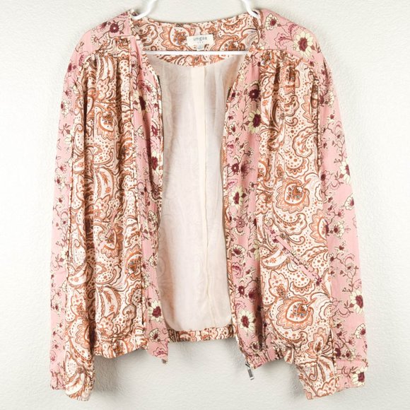 Umgee Two-Way Jacquard Zip-Up Jacket